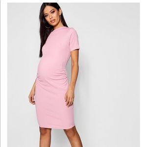 basic rib crew bodycon dress